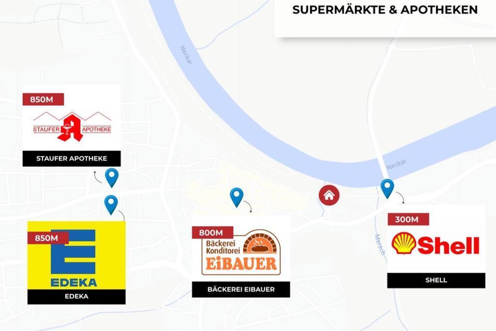 Charmante Wohnung Am Neckar バートヴィンプフェン エクステリア 写真